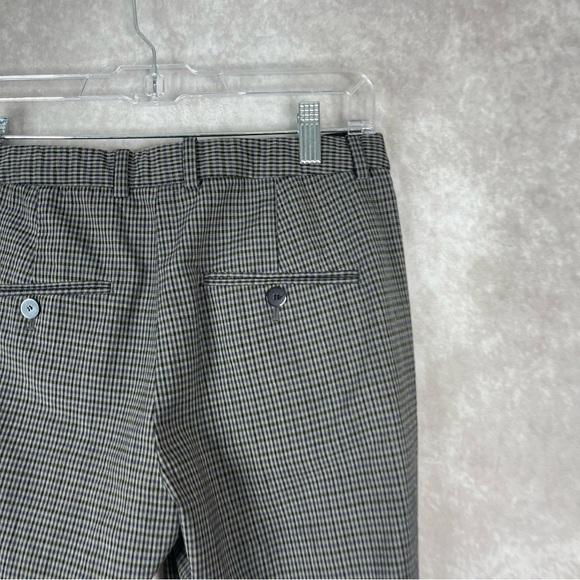 Theory Hartsdale SF Classic Check Grey Brown Multi Wool Pants Trouser Size 2 - Picture 10 of 10